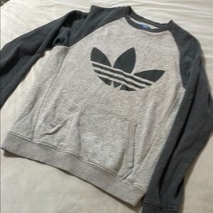 Adidas Gray and Black Sweatshirt